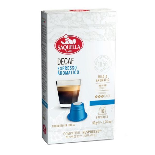 کپسول قهوه اسپرسو ساکوئلا مدل دیکف (بدون کافئین) بسته 10عددی