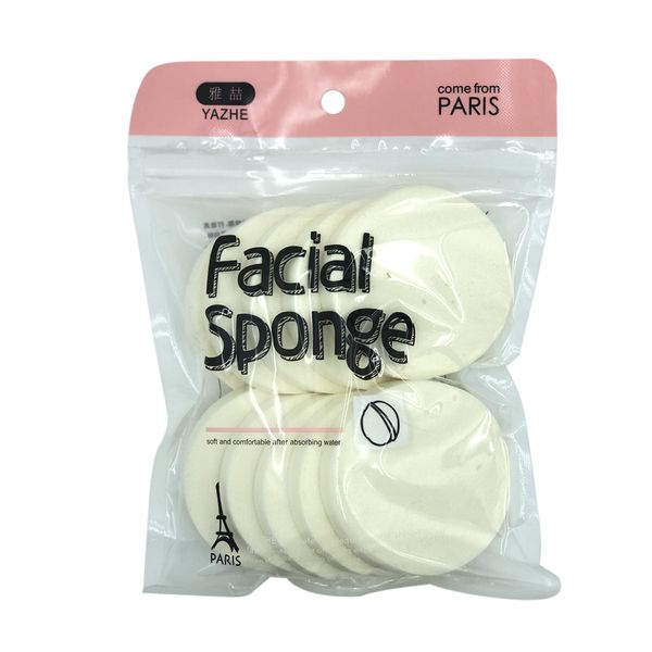 پد آرایشی یاژه مدل facial sponge مجموعه 10 عددی