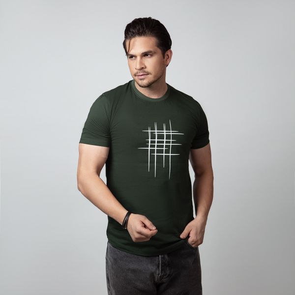 تی شرت لانگ  آستین کوتاه مردانه باینت مدل 761-3 رنگ سبز