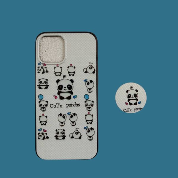 کاور گریفین مدل Cute pandas Collection مناسب برای گوشی موبایل اپل iphone 12 pro max به همراه پاپ سوکت 