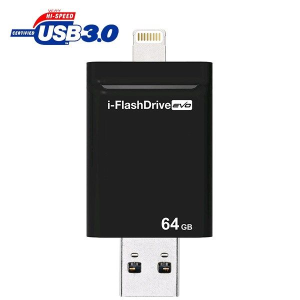 فلش مموری USB 3.0 همراه با رابط لایتنینگ فوتوفست مدل i-FlashDrive Evo ظرفیت 64 گیگابایت