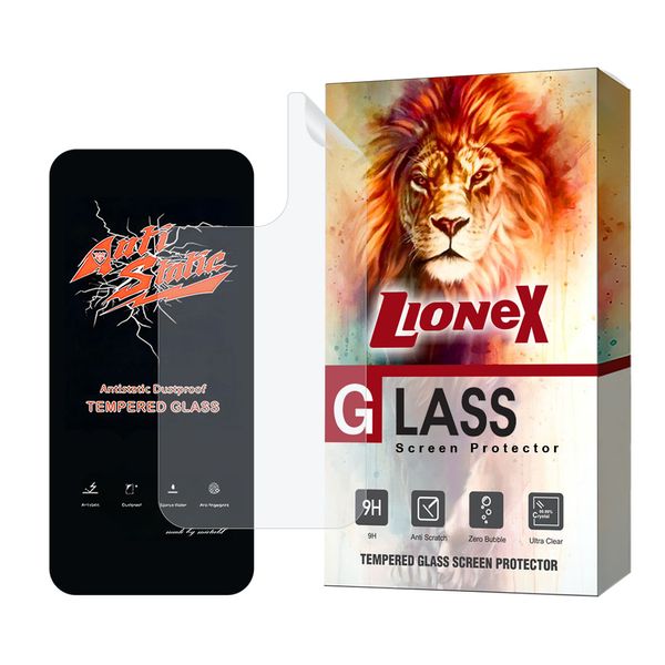 محافظ صفحه نمایش آنتی استاتیک لایونکس مدل ANTNABKLI  مناسب برای گوشی موبایل اپل iPhone 14 Pro Max  به همراه محافظ پشت گوشی