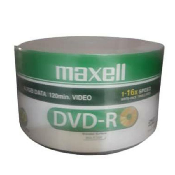 دی وی دی خام مکسل مدل DVD-R بسته ۵۰ عددی