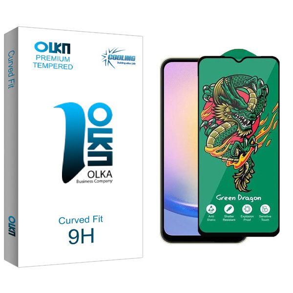 محافظ صفحه نمایش کولینگ مدل Olka Green_Dragon مناسب برای گوشی موبایل سامسونگ Galaxy A25