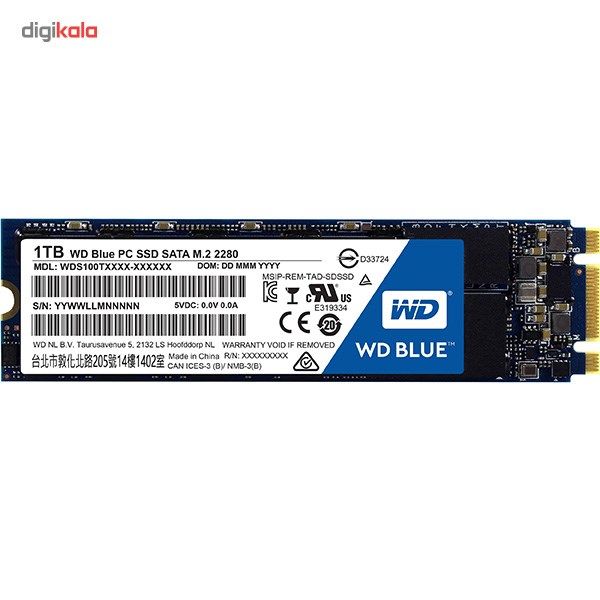 حافظه SSD وسترن دیجیتال مدل BLUE WDS100T1B0B ظرفیت 1 ترابایت