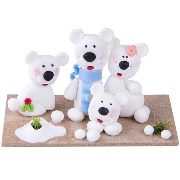 عروسک تزئینی خانواده خرس های برفی Ice Toys