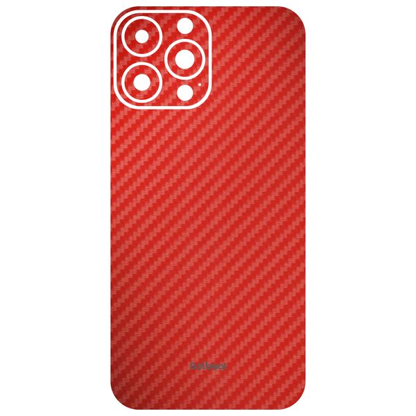 برچسب پوششی سلبیت مدل 3D RED Carbon fiber Texture مناسب برای گوشی موبایل اپل iphone 13 Pro Max