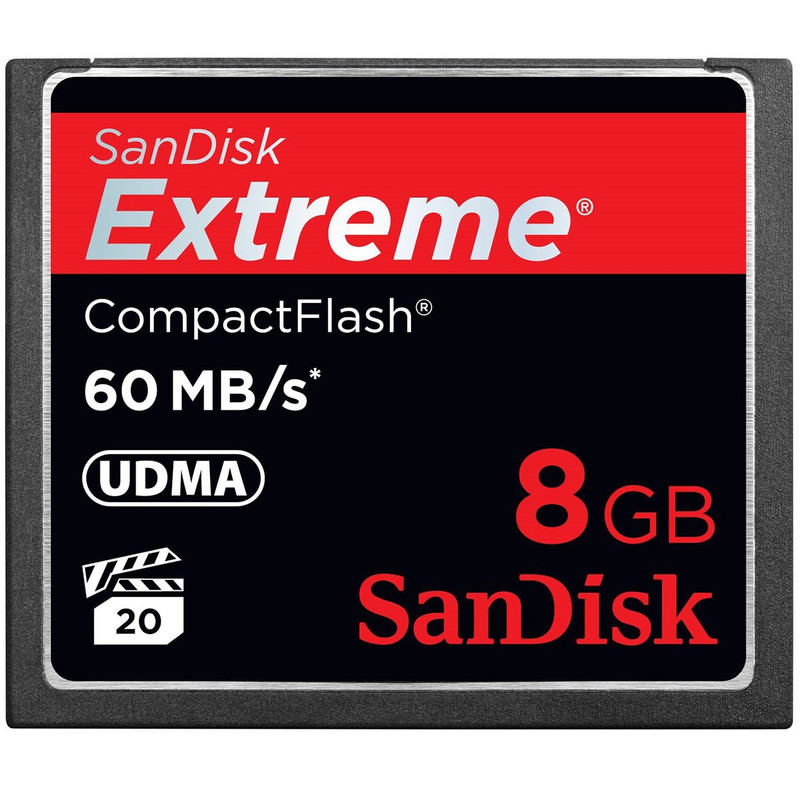 کارت حافظه CompactFlash سن دیسک مدل Extreme سرعت 400X 60MBps ظرفیت 8 گیگابایت