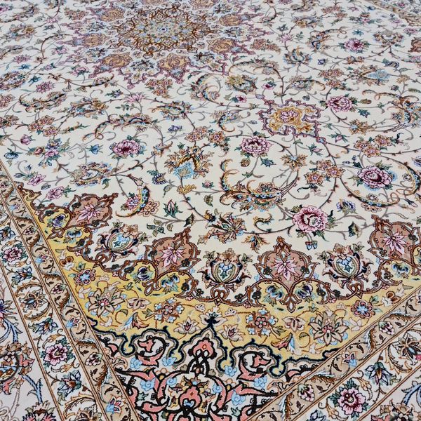 فرش دستبافت شش و نیم متری اصفهان مقدم کد 290 یک جفت
