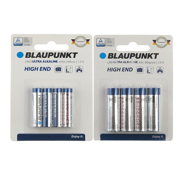 باتری قلمی و نیم قلمی بلاپونکت مدل ULTRA ALKALINE بسته 8 عددی 