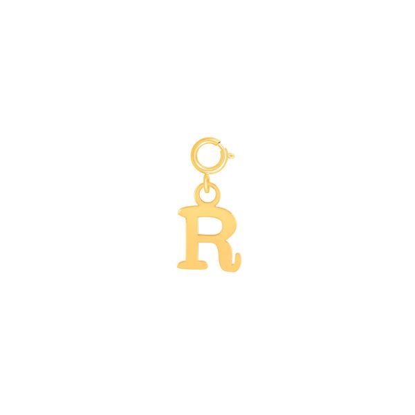 آویز گردنبند طلا 18 عیار زنانه پرسته مدل حرف R آویز قفل دار