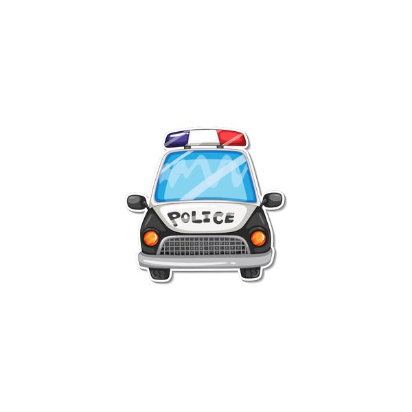 استیکر لپ تاپ گراسیپا طرح ماشین پلیس