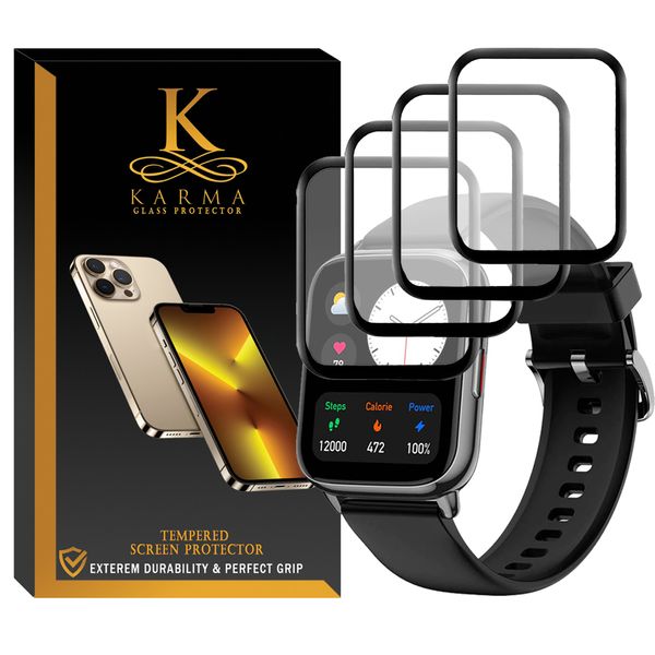 محافظ صفحه نمایش کارما مدل KA-PM مناسب برای ساعت هوشمند امیزفیت Amazfit Pop 2 بسته چهار عددی