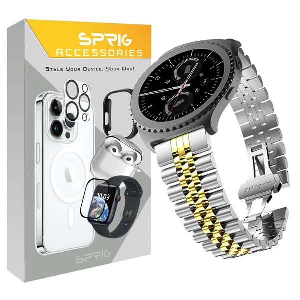 بند اسپریگ مدل 5Row SLV مناسب برای ساعت هوشمند سامسونگ Galaxy Watch 6 40mm / 6 44mm / 6 Classic 43mm / 6 Classic 47mm
