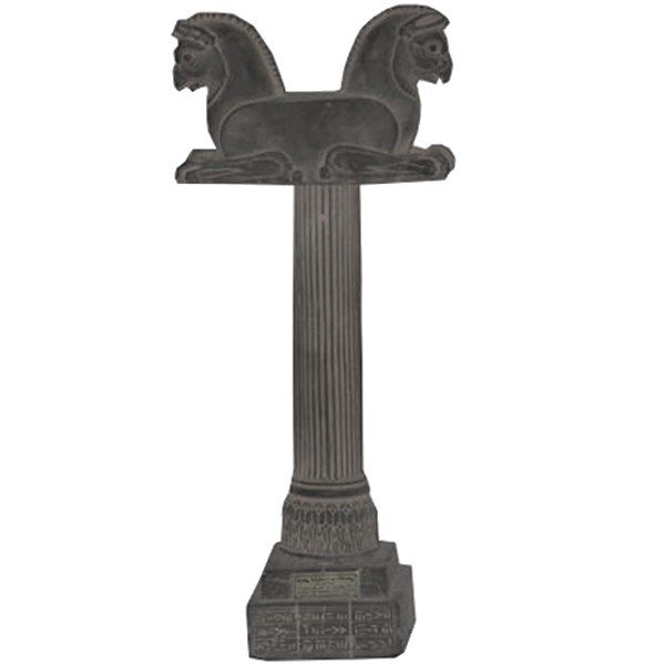 مجسمه سر ستون با سر عقاب و ستون متوسط کارگاه تندیس و پیکره شهریار کد MO1480