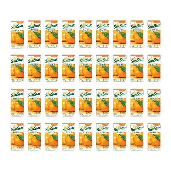 آبمیوه پرتقال سان استار - 0.2 لیتر بسته 36 عددی