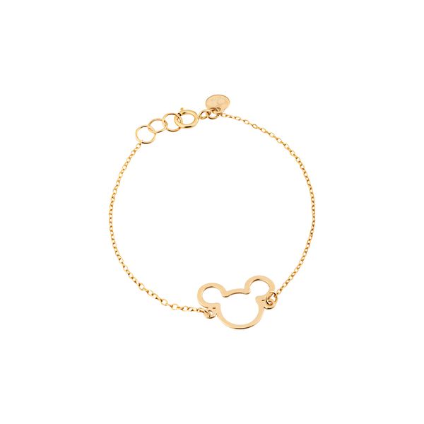 دستبند طلا 18 عیار دخترانه گالری شیدا مجد مدل میکی زنجیری