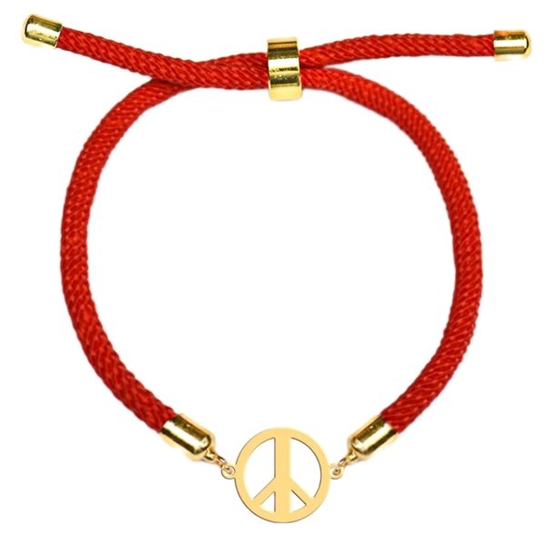 دستبند طلا 18 عیار زنانه مدل صلح 650