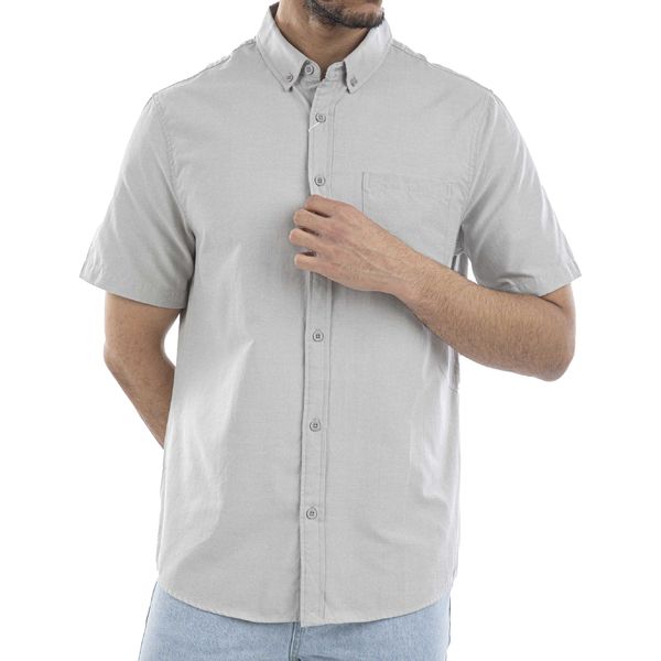 پیراهن آستین کوتاه مردانه جوتی جینز مدل بیسیک کد 3030124 رنگ خاکی