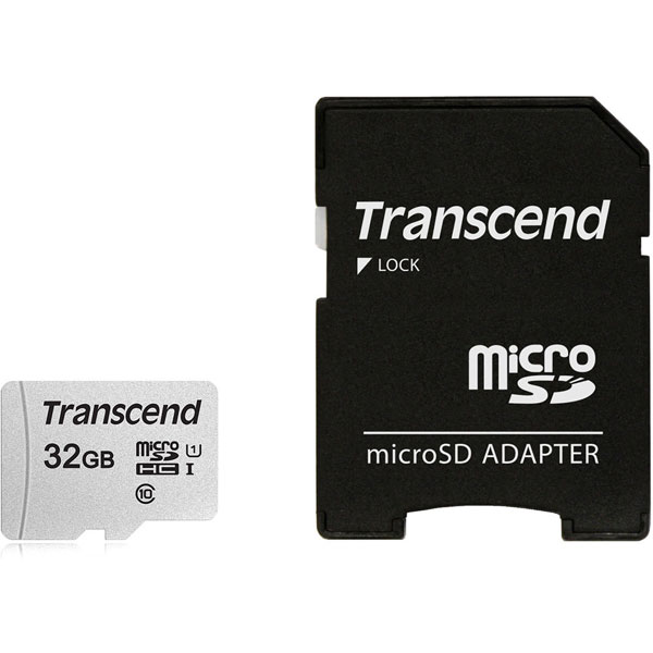 کارت حافظه‌ microSDHC ترنسند مدل Premium کلاس 10 استاندارد U1 سرعت 95MBps ظرفیت 32 گیگابایت به همراه آداپتور SD