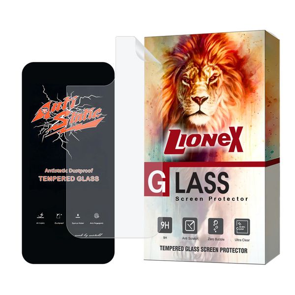 محافظ صفحه نمایش آنتی استاتیک لایونکس مدل ANTNABKLI  مناسب برای گوشی موبایل اپل iPhone 15 به همراه محافظ پشت گوشی
