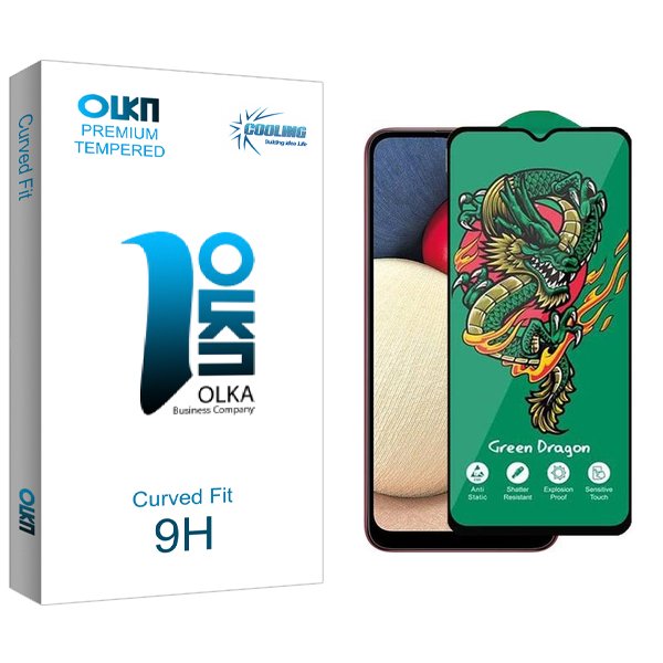 محافظ صفحه نمایش کولینگ مدل Olka Green_Dragon مناسب برای گوشی موبایل سامسونگ Galaxy A02s