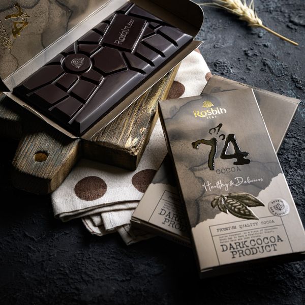 شکلات تلخ 74 درصد رزبین استار - 100 گرم بسته 3 عددی 