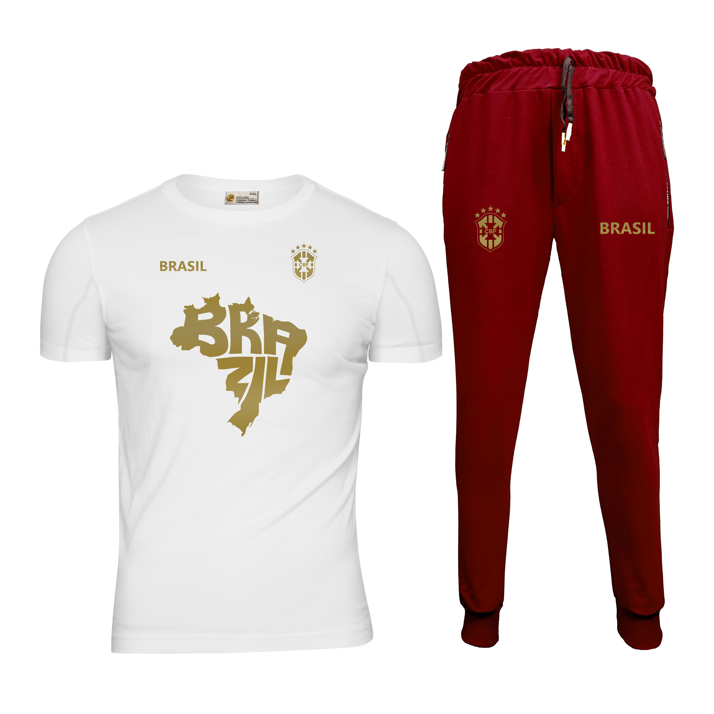 ست تی شرت و شلوار ورزشی مردانه پاتیلوک مدل برزیل کد 400186