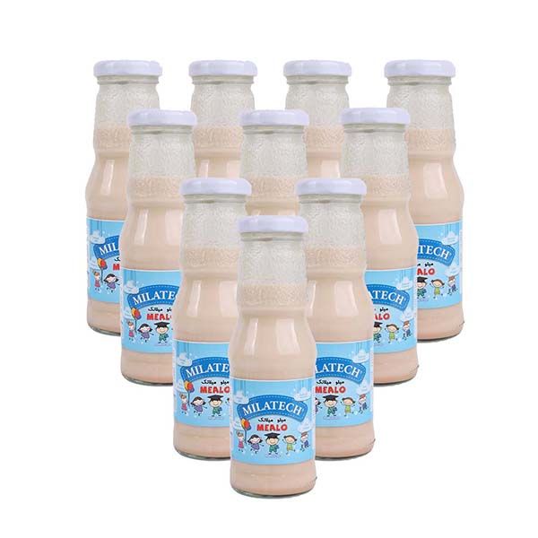 شیر مایع تقویتی شیشه ای میلو میلاتک -180 میلی لیتر بسته 10 عددی