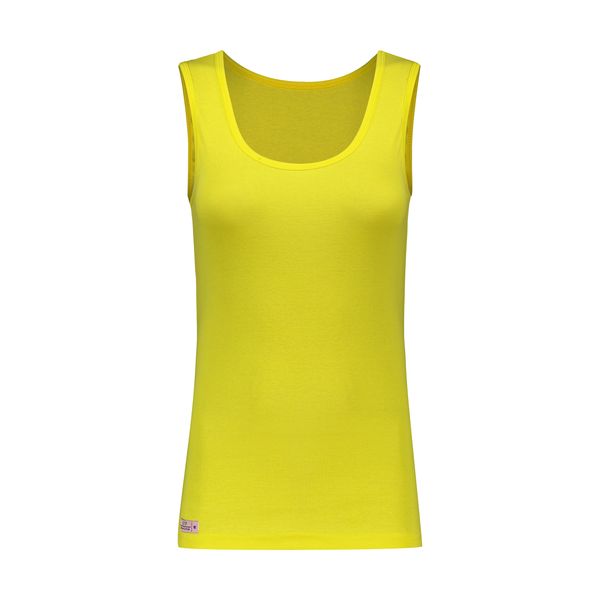 تاپ زنانه برهان تن پوش مدل 5-010 رکاب پهن رنگ زرد