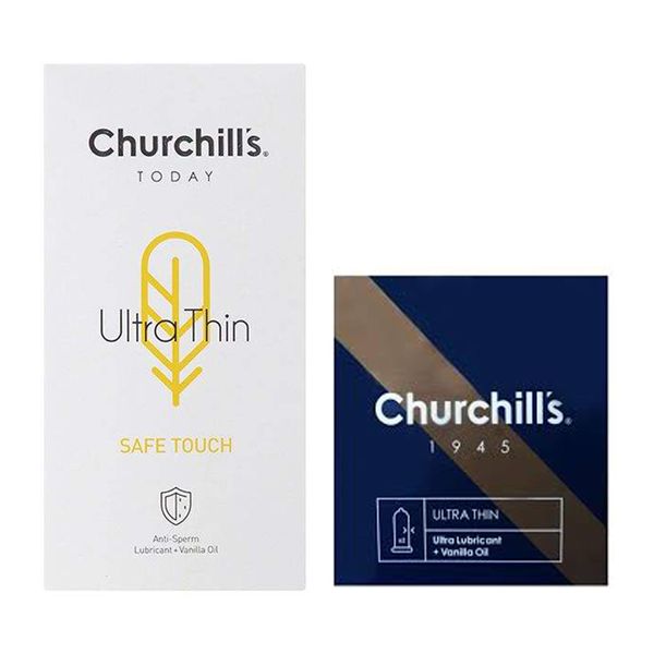 کاندوم چرچیلز مدل Safe Touch بسته 12 عددی به همراه کاندوم چرچیلز مدل Ultra Lubricant بسته 3 عددی