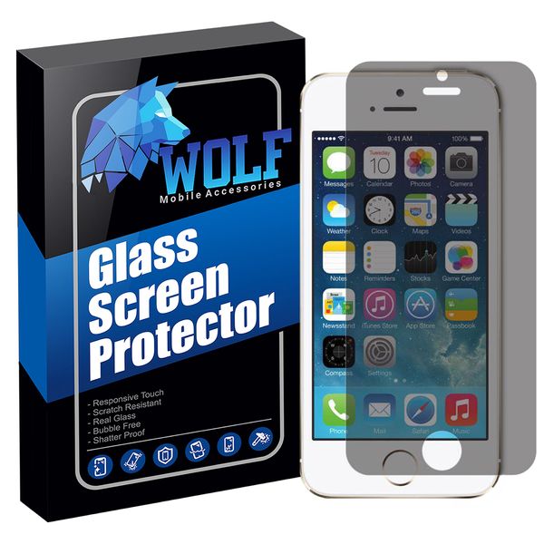 محافظ صفحه نمایش حریم شخصی ولف مدل PRUC مناسب برای گوشی موبایل اپل iphone 5