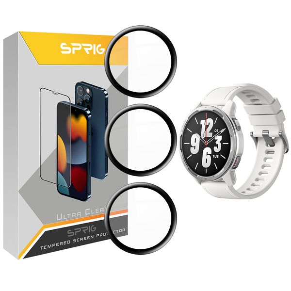 محافظ صفحه نمایش نانو اسپریگ مدل SPG مناسب برای ساعت هوشمند شیائومی Watch S1 بسته سه عددی
