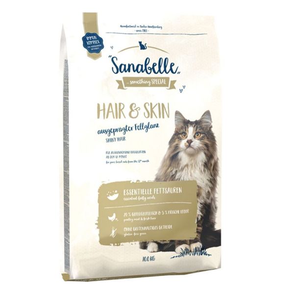 غذای خشک گربه سانابل مدل Hair &amp; Skin وزن 2 کیلوگرم