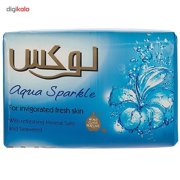 صابون لوکس مدل Aqua Sparkle مقدار 125 گرم بسته 6 عددی