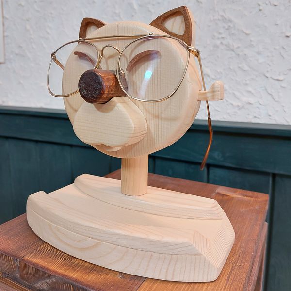 نگهدارنده عینک مدل  چوبی طرح گربه کد SG2204