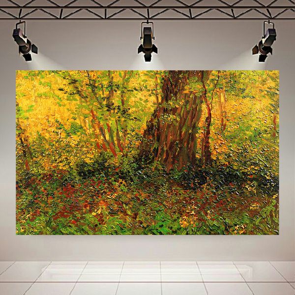  تابلو بوم طرح نقاشی طبیعت اثر ونگوگ کد AR32092