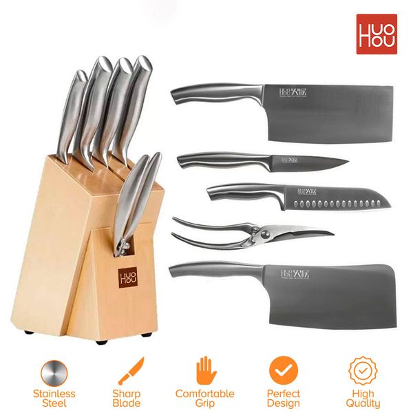 سرویس چاقو آشپزخانه 6 پارچه هوهاو مدل HU0014