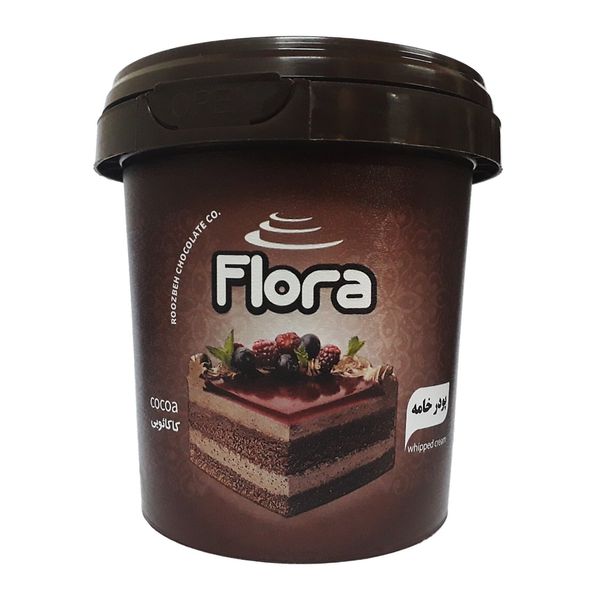 پودر خامه کیک و شیرینی با طعم کاکائو فلورا - 200 گرم