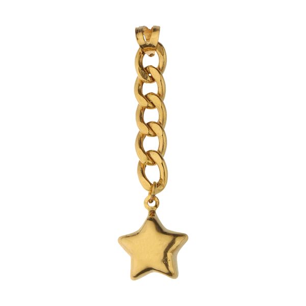 آویز گردنبند طلا 18 عیار زنانه مایا ماهک مدل MM1609 طرح کارتیه و ستاره 3بعدی