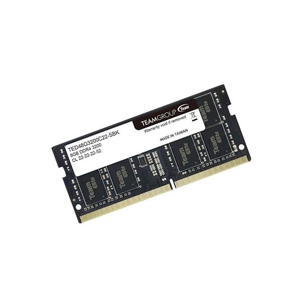 رم لپ تاپ DDR4 تک کاناله 3200 مگاهرتز تیم گروپ مدل Elite ظرفیت 8 گیگابایت