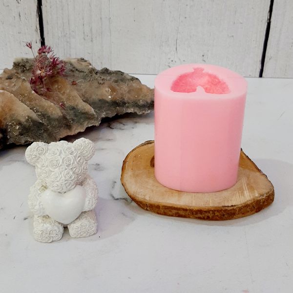 قالب شمع مدل خرس های گلدار مجموعه 2 عددی