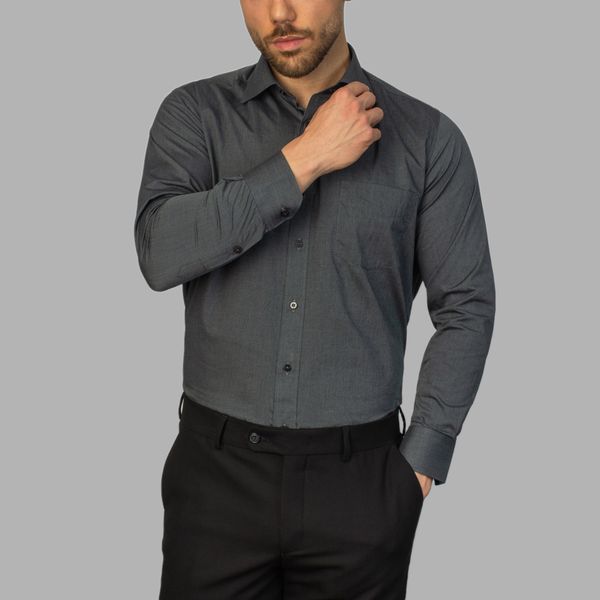 پیراهن آستین بلند مردانه مدل فلورا آکسفورد 103