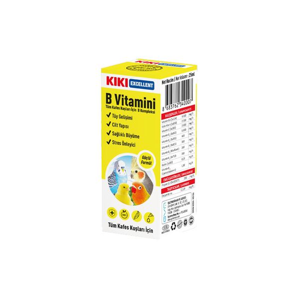 قطره ویتامین B پرندگان کیکی مدل Vitamin B حجم 25 میلی لیتر