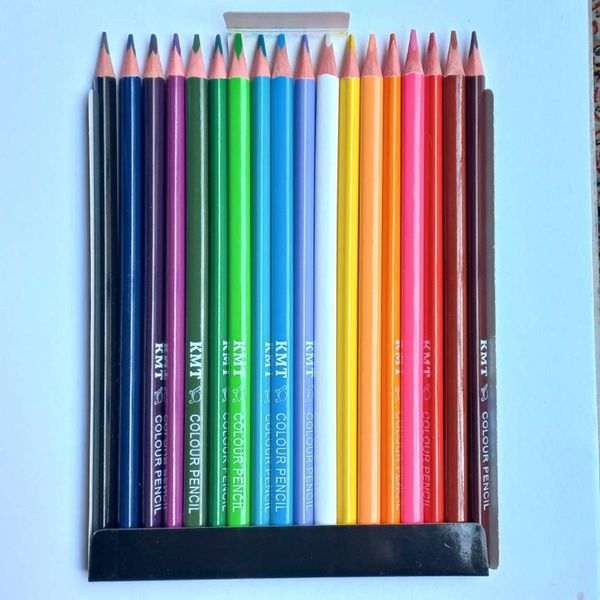 مداد رنگی 48 رنگ کی ام تی مدل TRIPLUS طرح رنگین کمان بسته 4 عددی