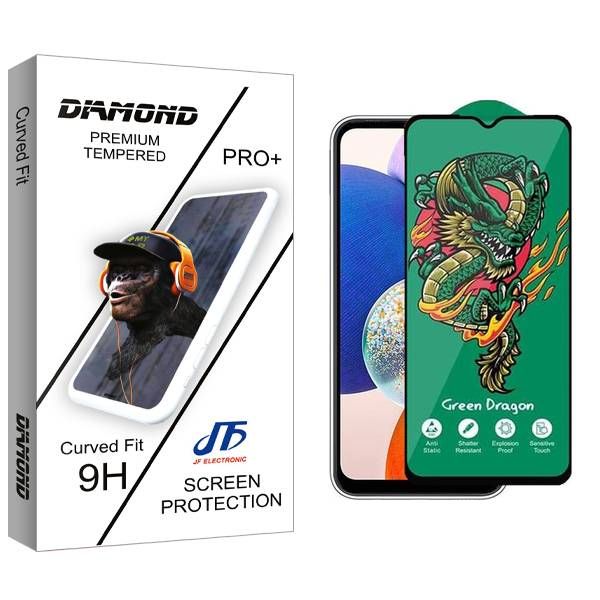 محافظ صفحه نمایش جی اف مدل Diamond Green_Dragon مناسب برای گوشی موبایل سامسونگ Galaxy A14