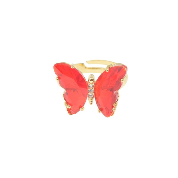 انگشتر زنانه دلنار گالری مدل پروانه کریستالی R