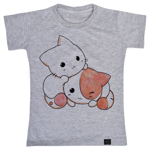 تی شرت آستین کوتاه دخترانه 27 مدل گربه ها کد B54