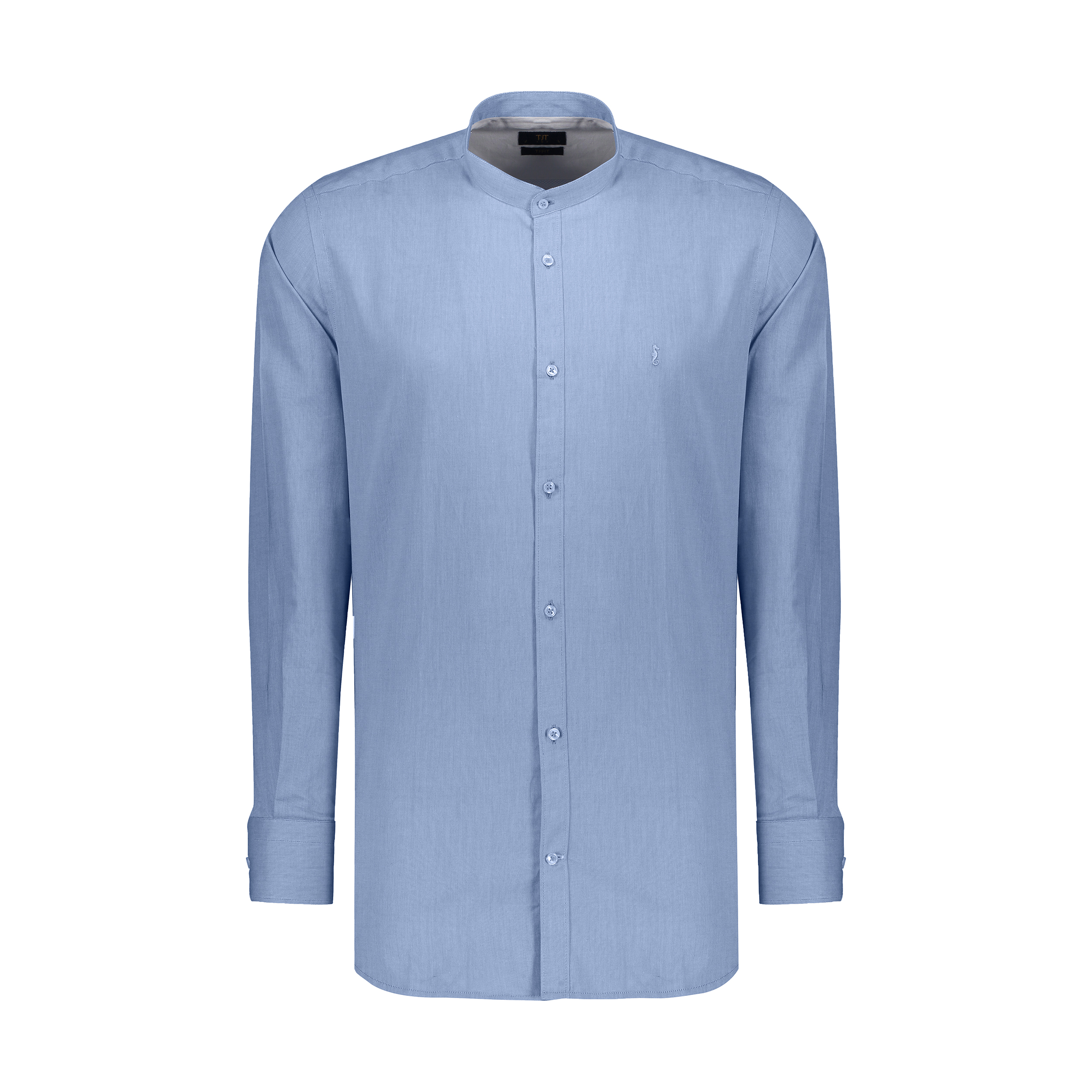 پیراهن آستین بلند مردانه ایکات مدل PST1151777 رنگ آبی