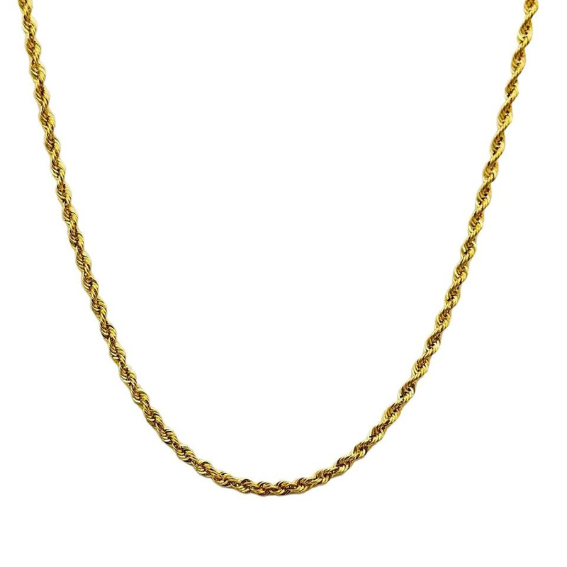 زنجیر طلا 18 عیار زنانه طلای کامک مدل طنابی